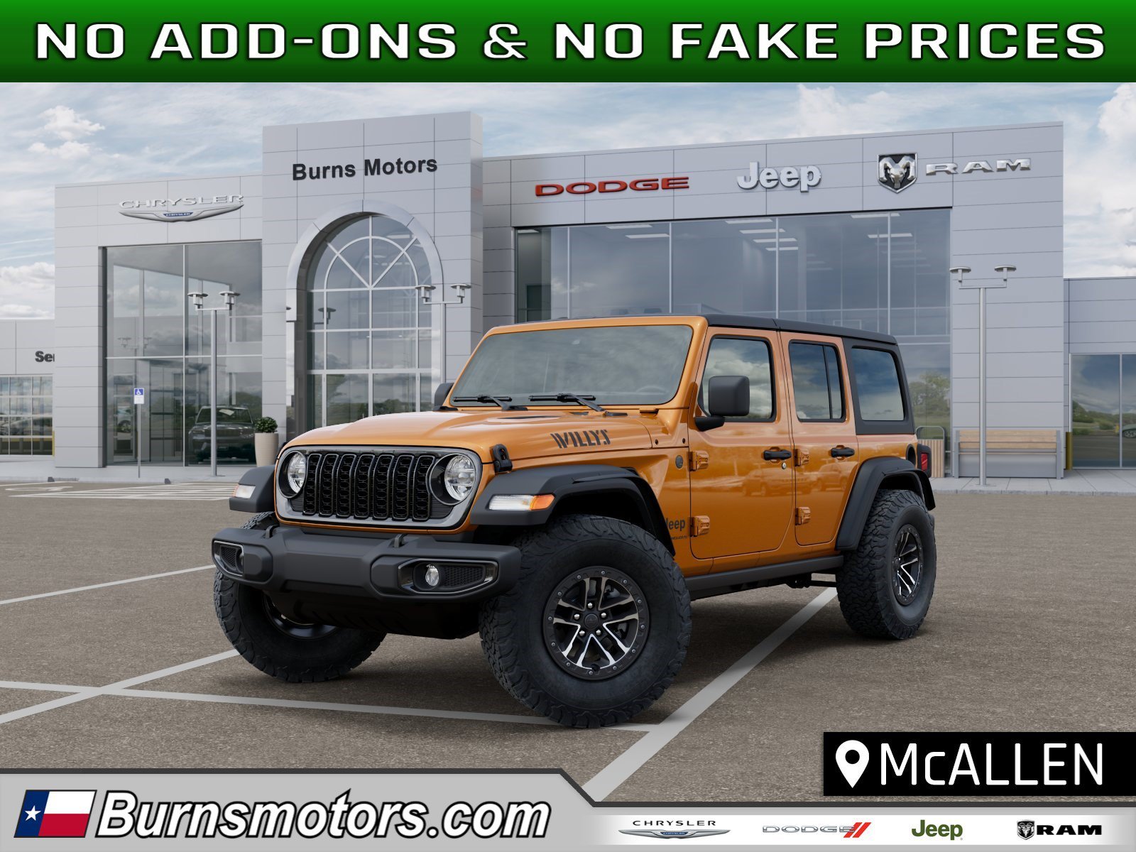 New 2026 Goldilocks Exterior Paint Jeep Willys 4-Door XTREME image 1