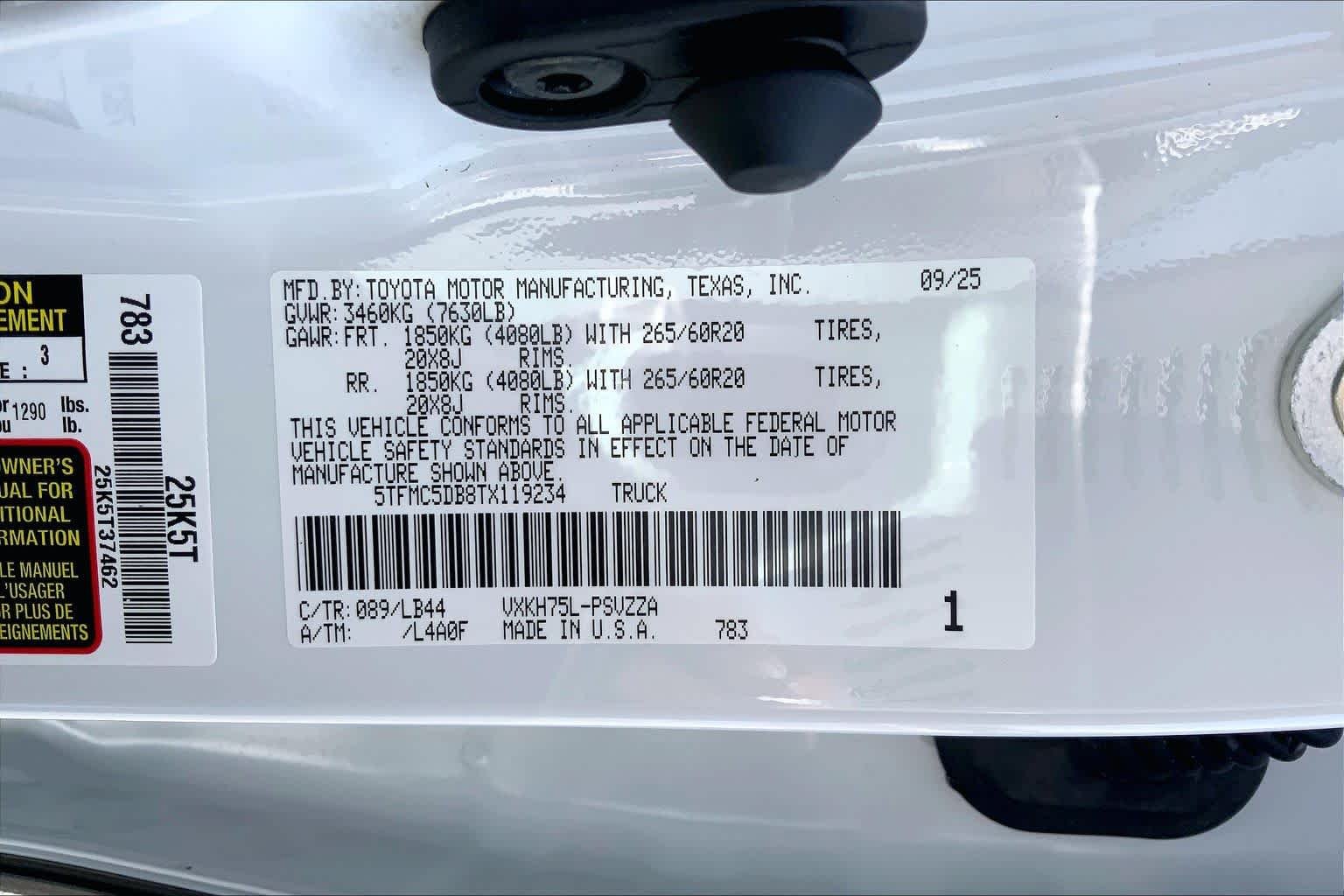 Used 2026 Wind Chill Pearl Toyota 1794 Edition Hybrid image 36