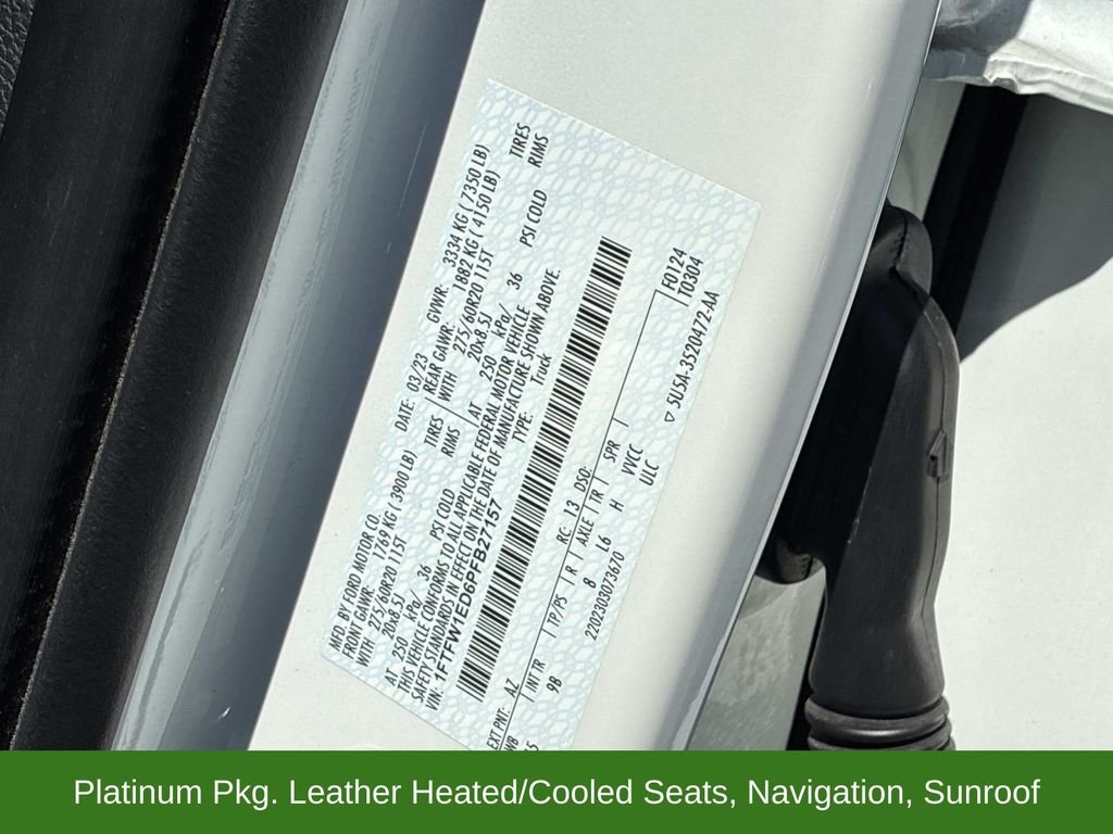 Used 2023 White Ford Platinum image 25