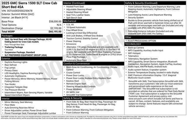 Used 2025 Summit White GMC SLT image 26