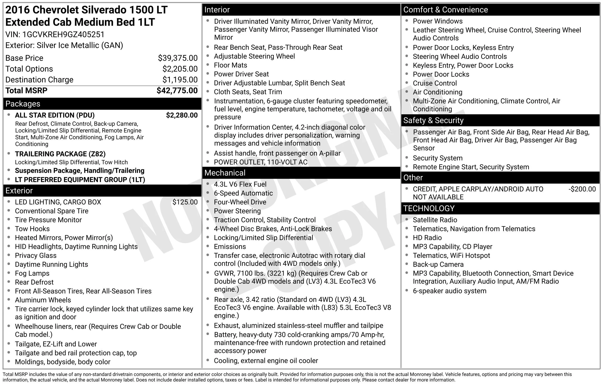 Used 2016 SILVER ICE METALLIC Chevrolet LT image 16