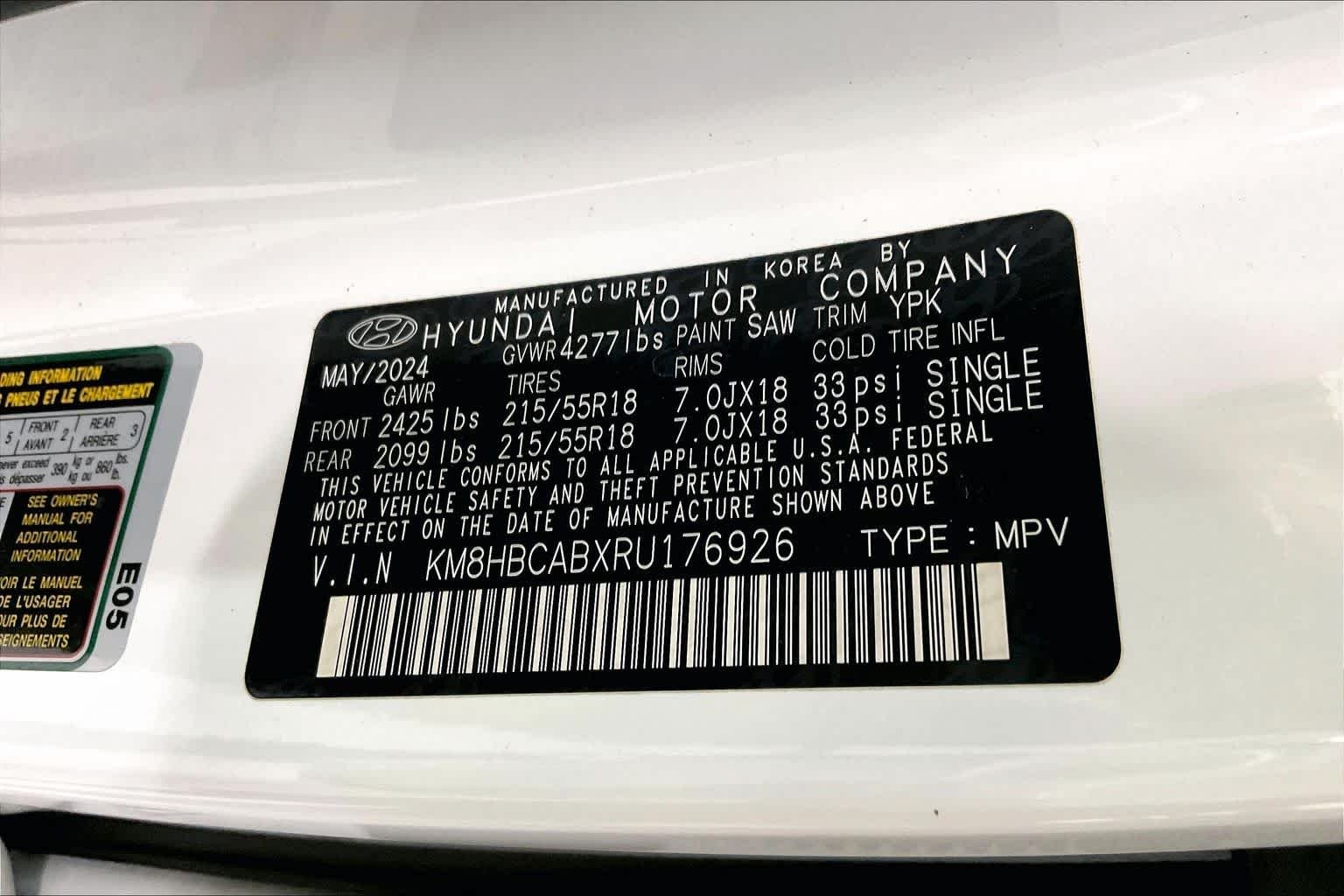 Used 2024 Atlas White Hyundai SEL image 36