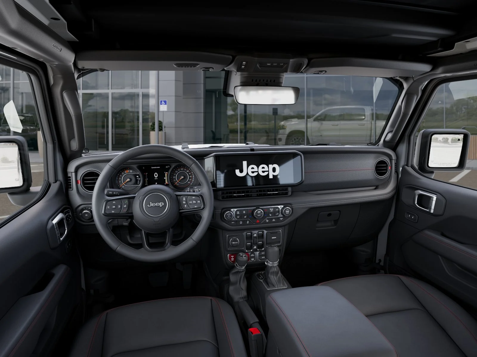New 2026 Bright White Clear-Coat Exterior Paint Jeep Rubicon X 4-Door image 40