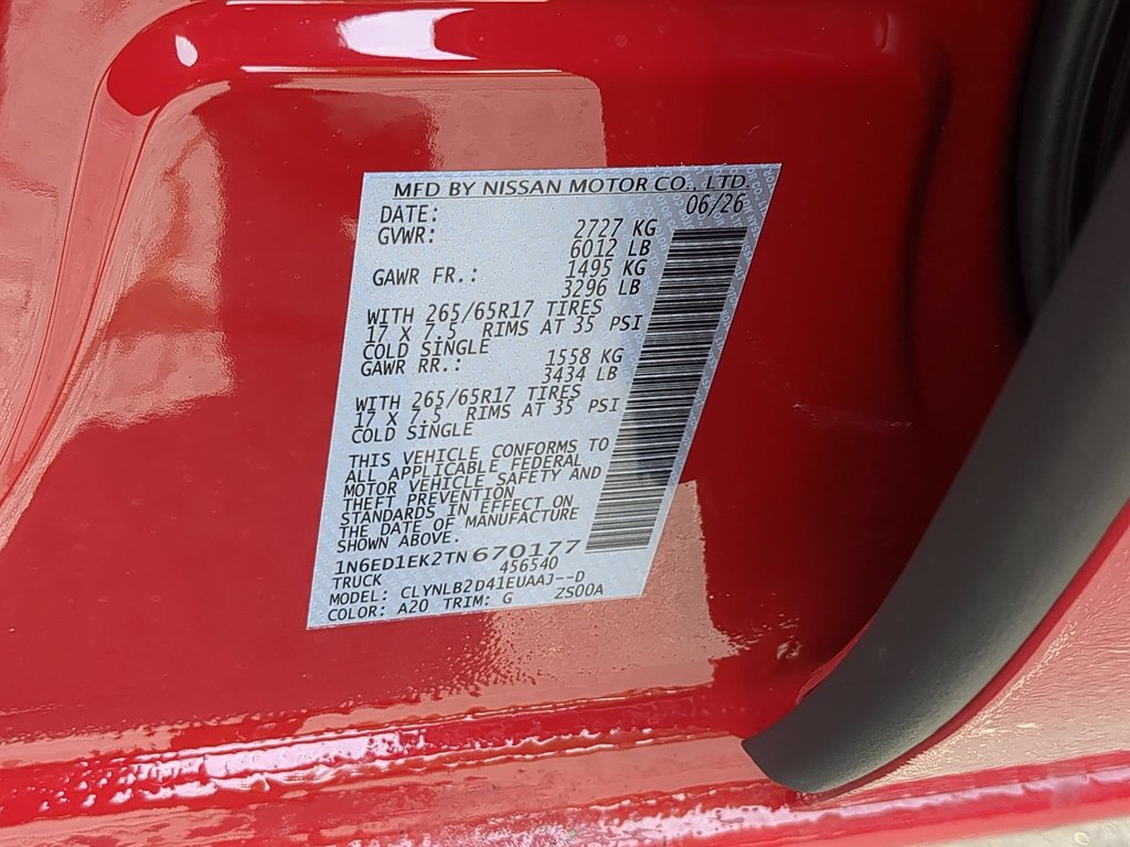 New 2026 Red Alert Nissan Crew Cab SV image 18