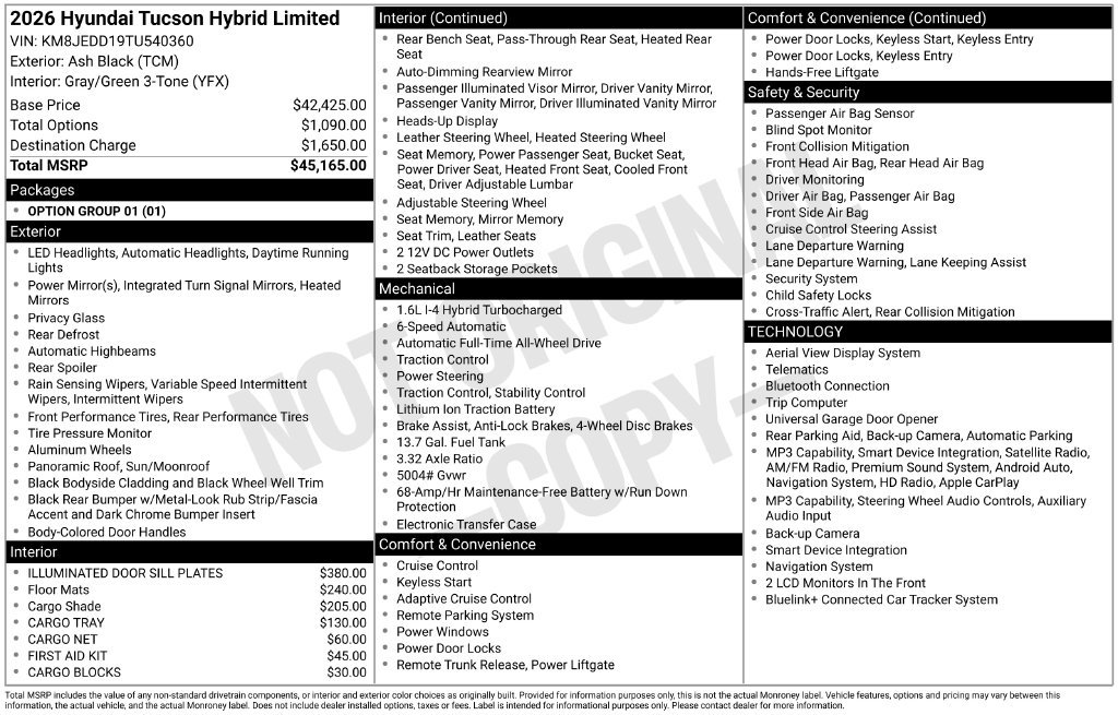 New 2026 Gray Hyundai Limited image 23