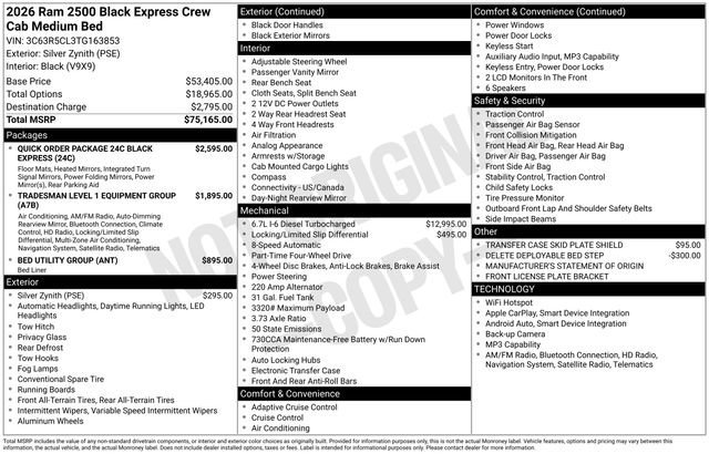New 2026 Silver-Zynith Exterior Paint RAM Black Express image 17