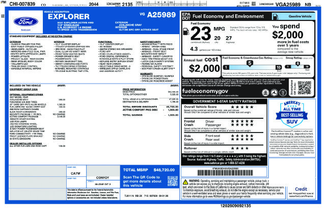 New 2027 Avalanche Gray Ford Active image 39