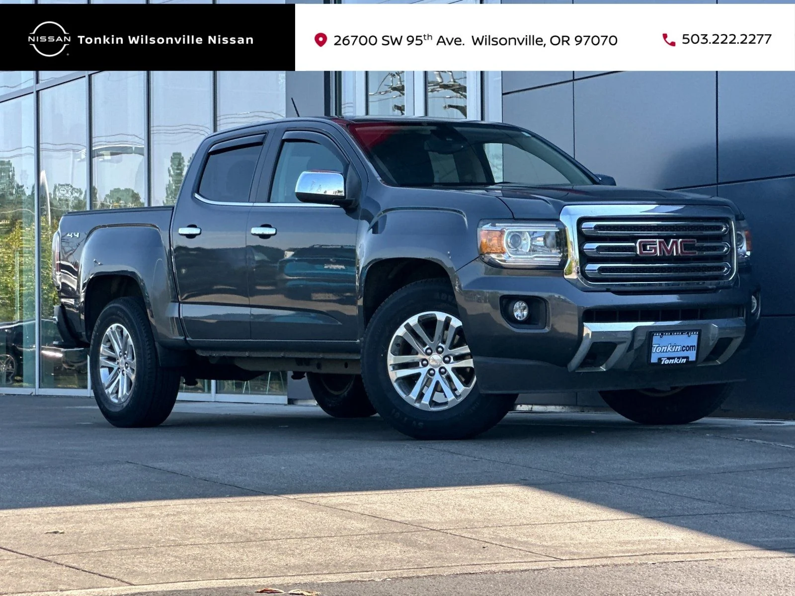 Used 2016 Cyber Gray Metallic GMC SLT image 1