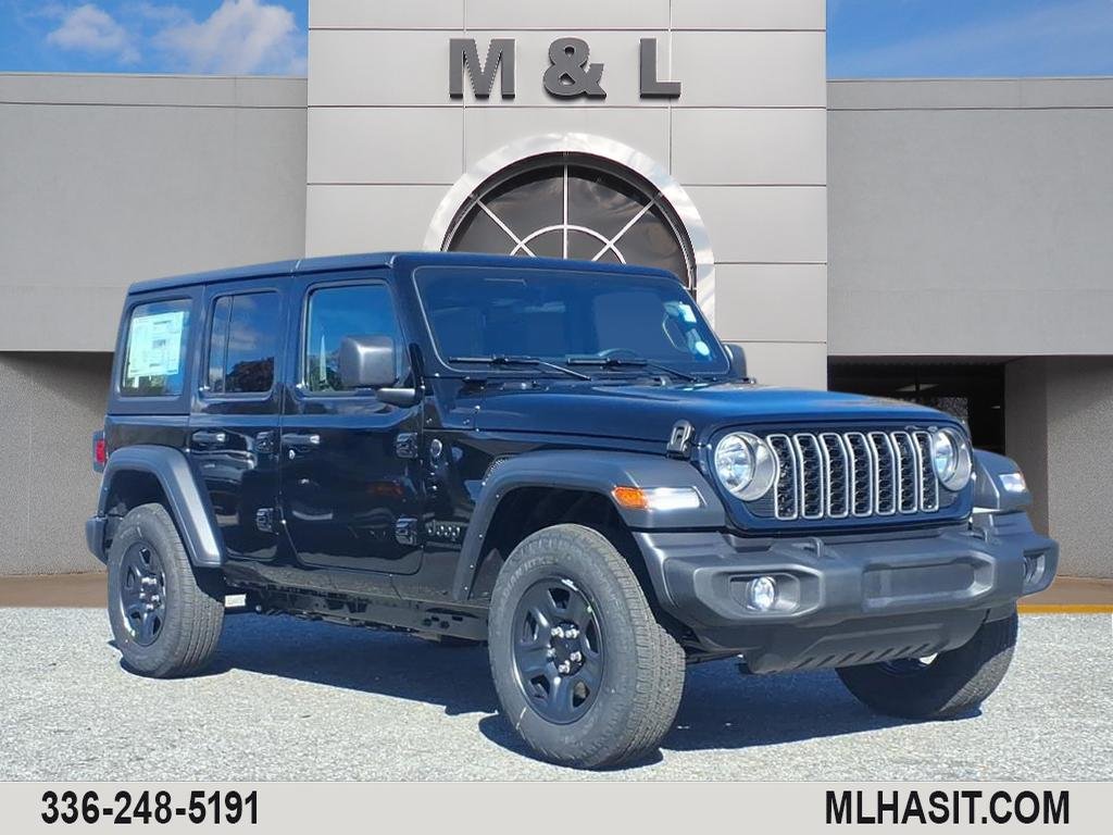 New 2026 Black Clear-Coat Exterior Paint Jeep 4-Door Sport image 1