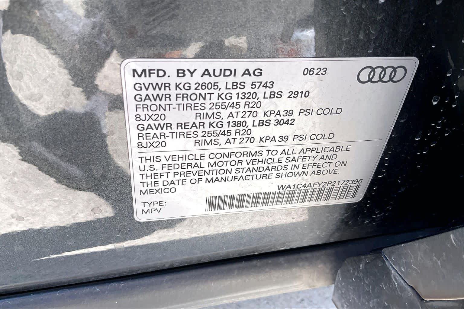 Used 2023 Daytona Gray Pearl Effect Audi Prestige image 34