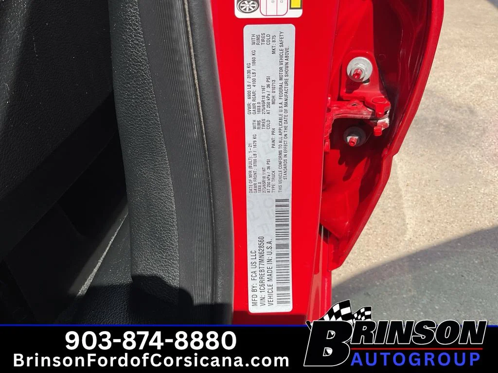 Used 2021 Flame Red Clearcoat Ram Big Horn image 31