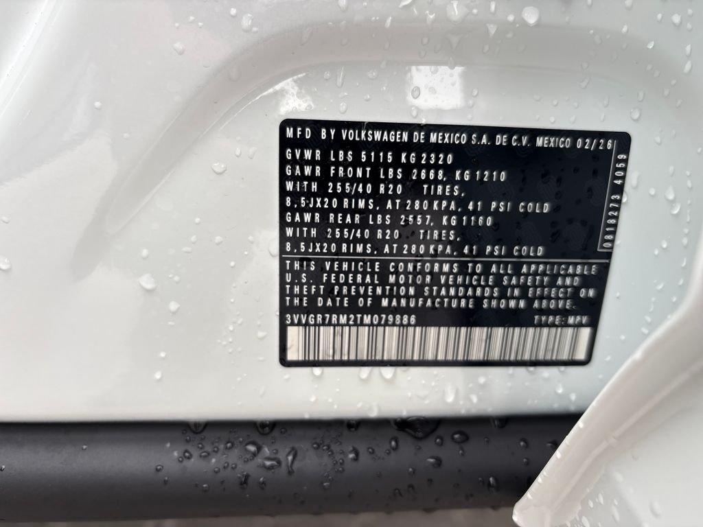 New 2026 Opal White Pearl Volkswagen 2.0T SE R-Line Black image 16