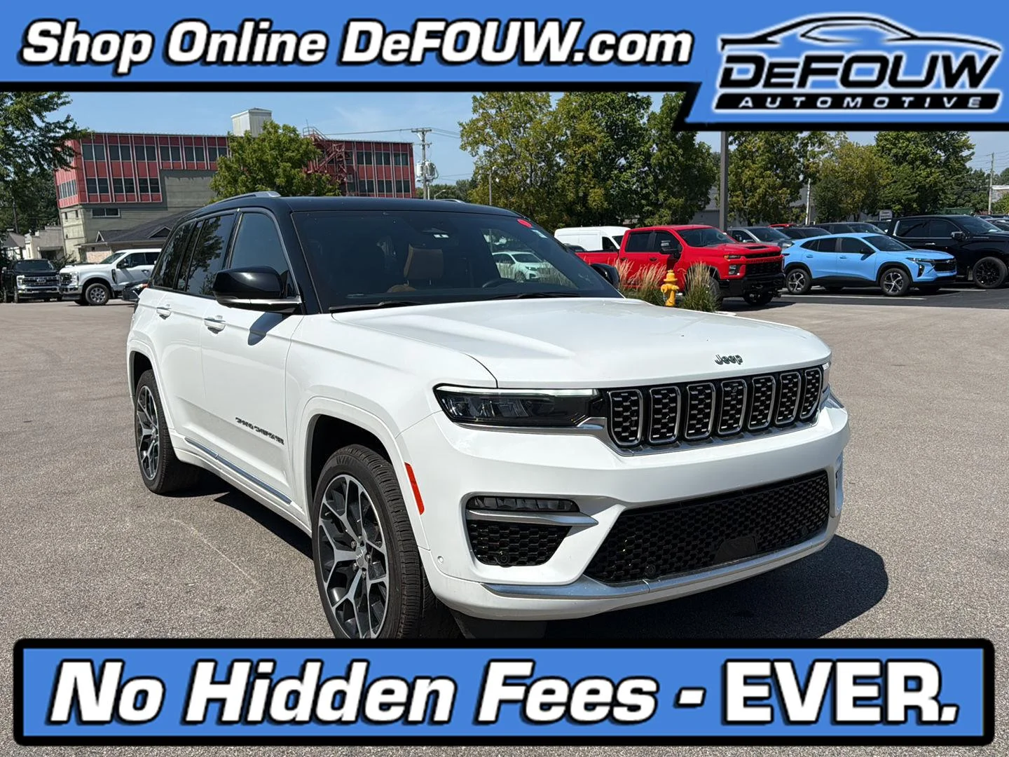 Used 2024 Bright White Jeep Summit Reserve image 1