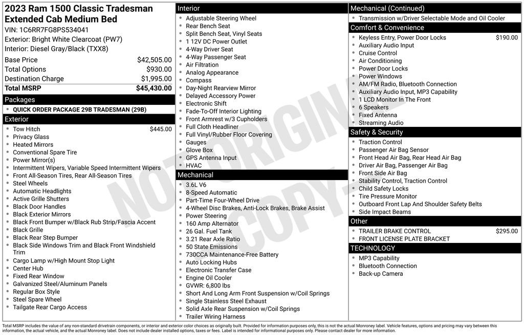 Used 2023 White Ram Tradesman image 6