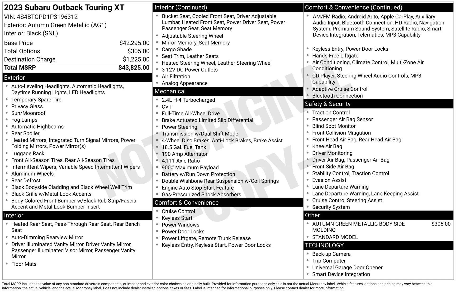 Used 2023 Brown Subaru Touring XT image 3