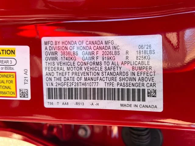 New 2026 Rallye Red Honda LX image 18
