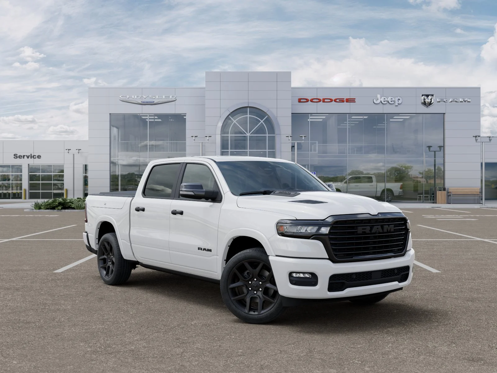New 2027 Bright White Clear-Coat Exterior Paint RAM Laramie image 32