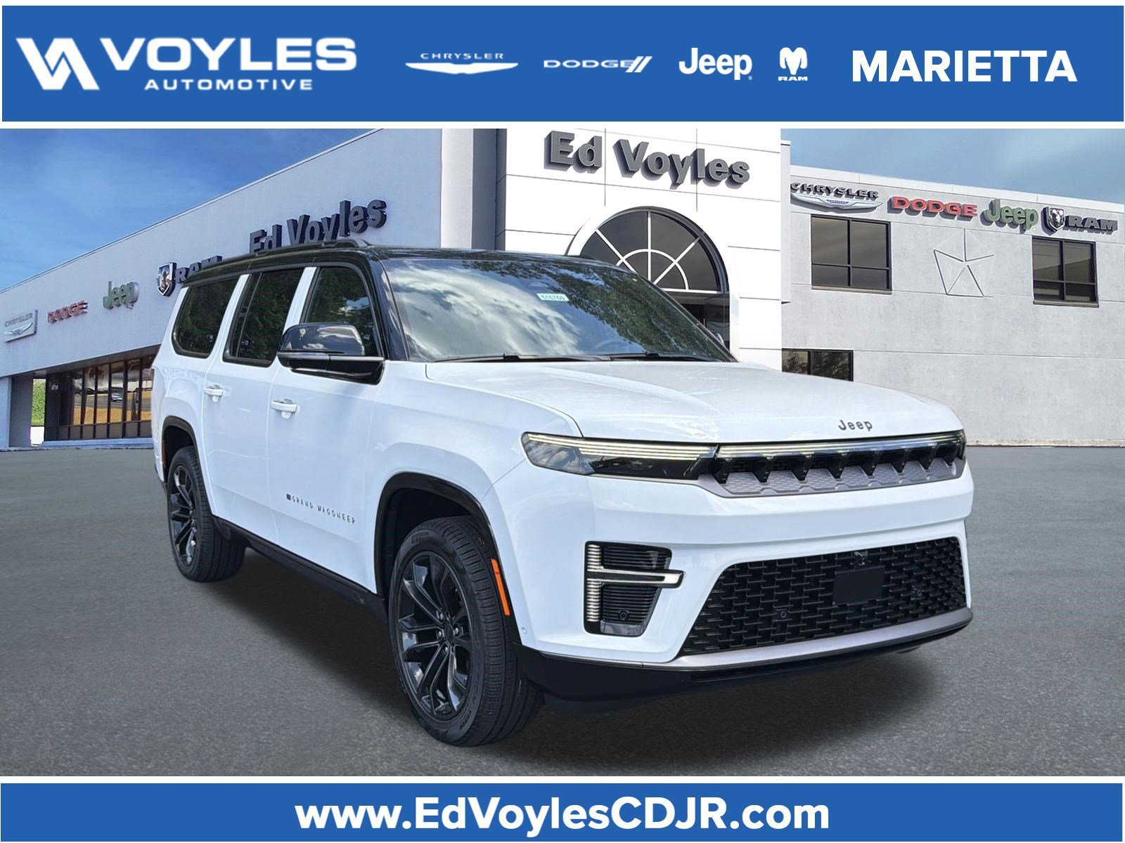 New 2026 Bright White Clear-Coat Exterior Paint Jeep Summit Obsidian image 1