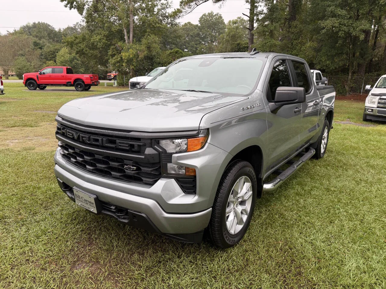 Used 2024 Gray Chevrolet Custom 4x2 4dr Crew Cab 5.8 ft. SB image 1