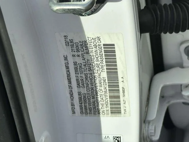 Certified Used 2018 Platinum White Pearl Honda EX-L image 19