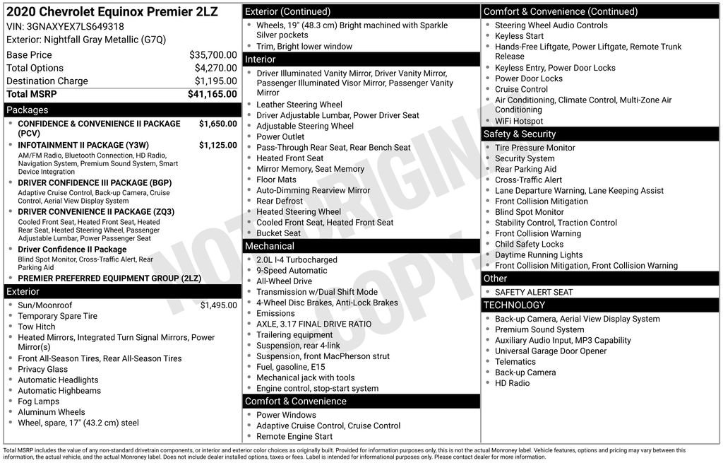 Used 2020 Gray Chevrolet Premier image 12