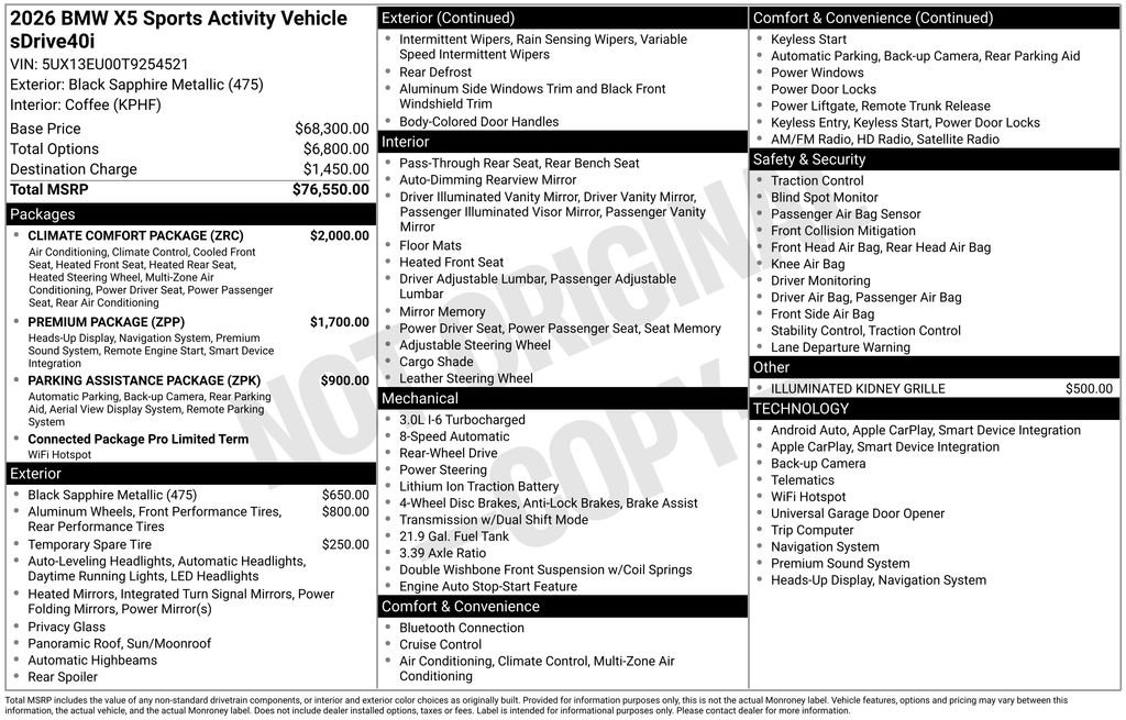 New 2026 Black Sapphire Metallic BMW sDrive40i image 30