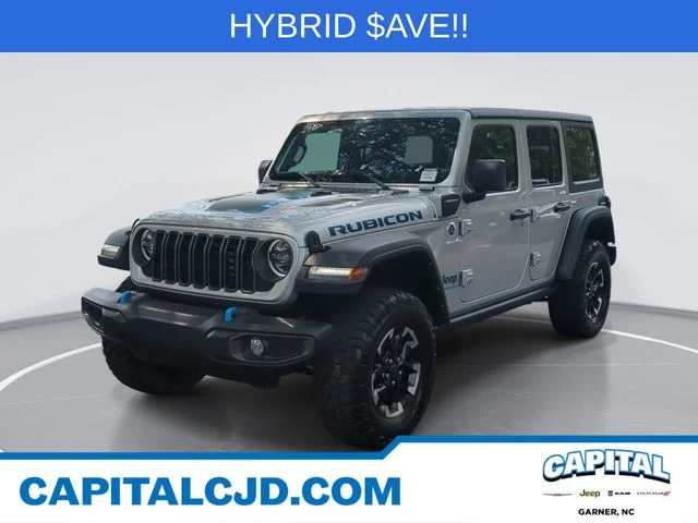 Used 2024 Silver Jeep Rubicon 4xe image 1