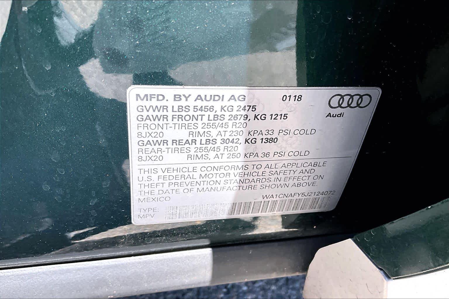 Used 2018 Azores Green Metallic Audi Prestige image 36