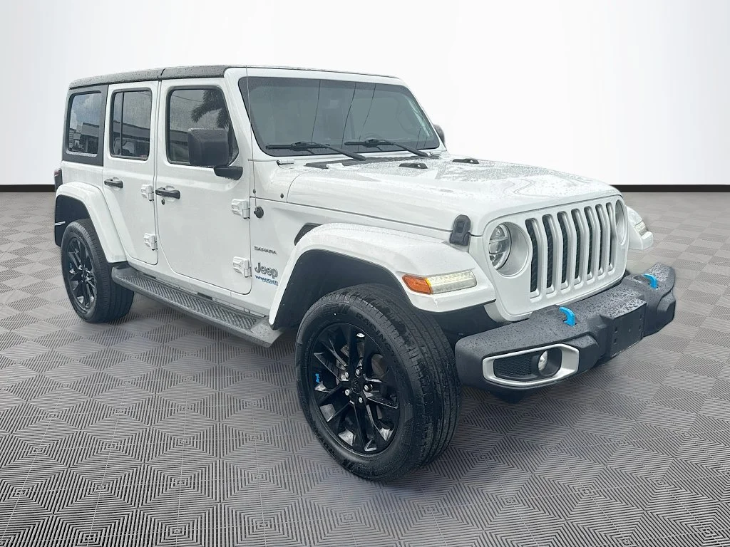 Used 2022 White Jeep Unlimited Sahara 4xe image 4