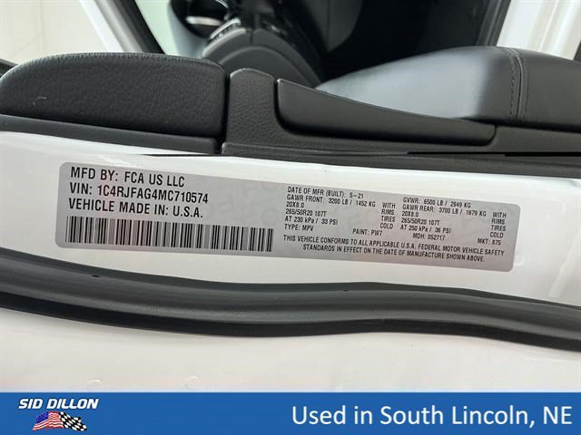 Used 2021 Bright White Clearcoat Jeep Laredo X image 15