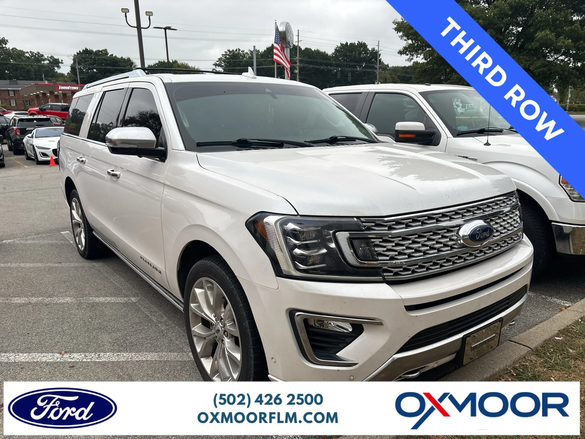 Used 2019 White Platinum Metallic Tri-Coat Ford Platinum image 1