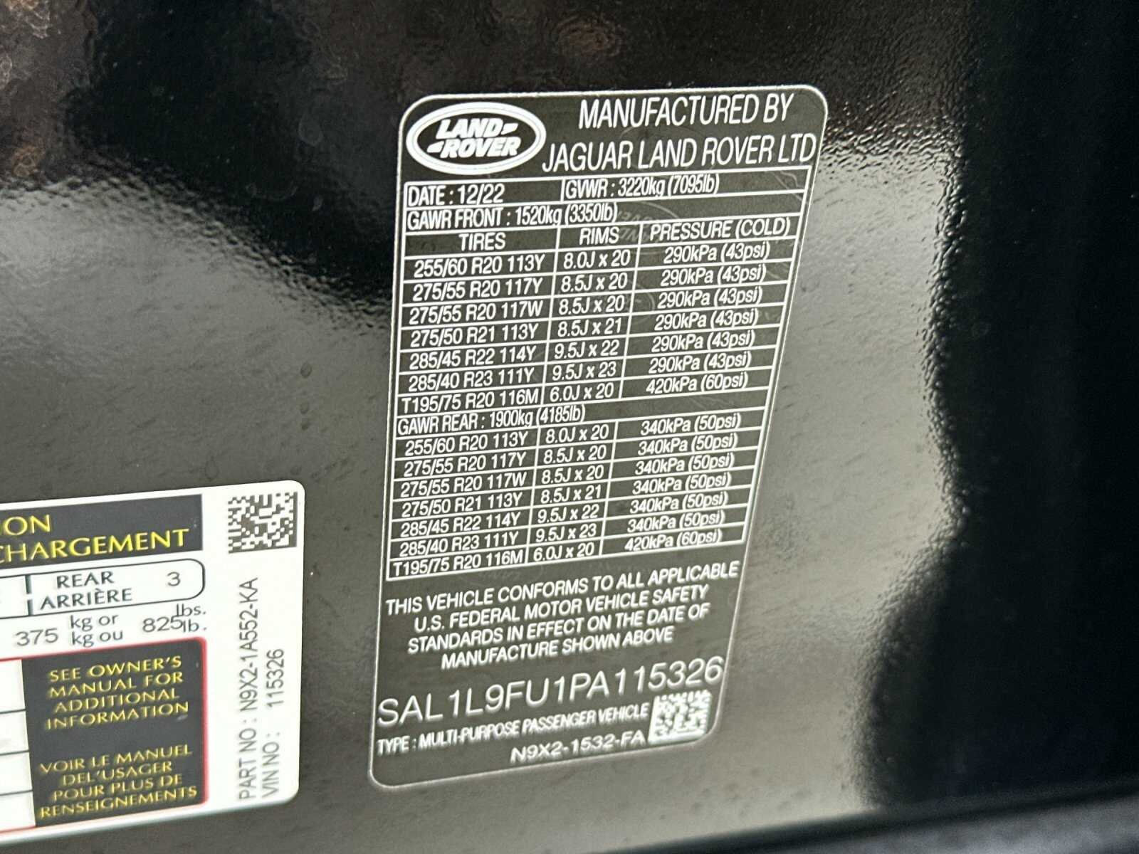 Used 2023 Santorini Black Metallic Land Rover SE Dynamic 4D Sport Utility image 36