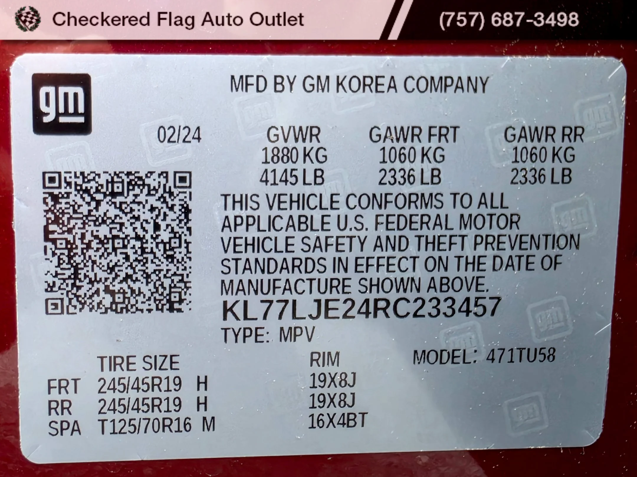Used 2024 Crimson Metallic Chevrolet 2RS image 49