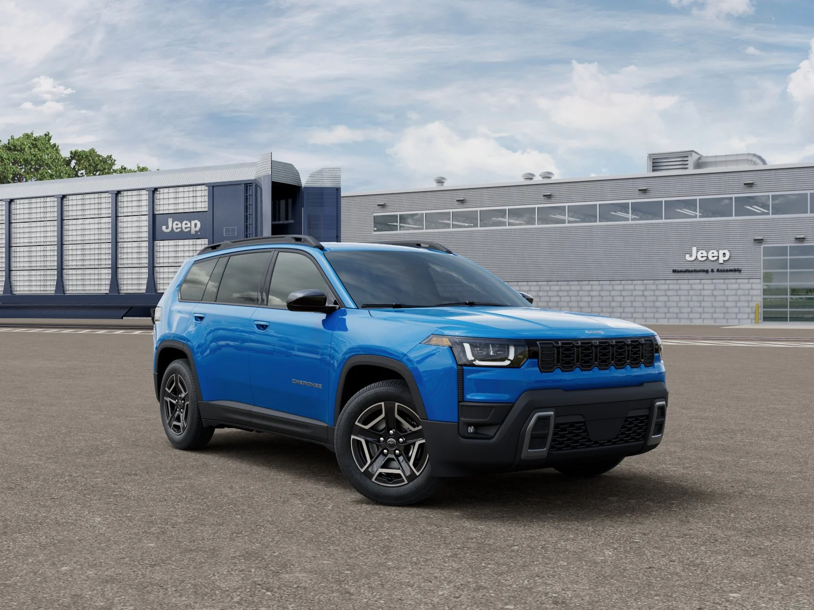 New 2026 Hydro Blue Pearl-Coat Exterior Paint Jeep Laredo image 3