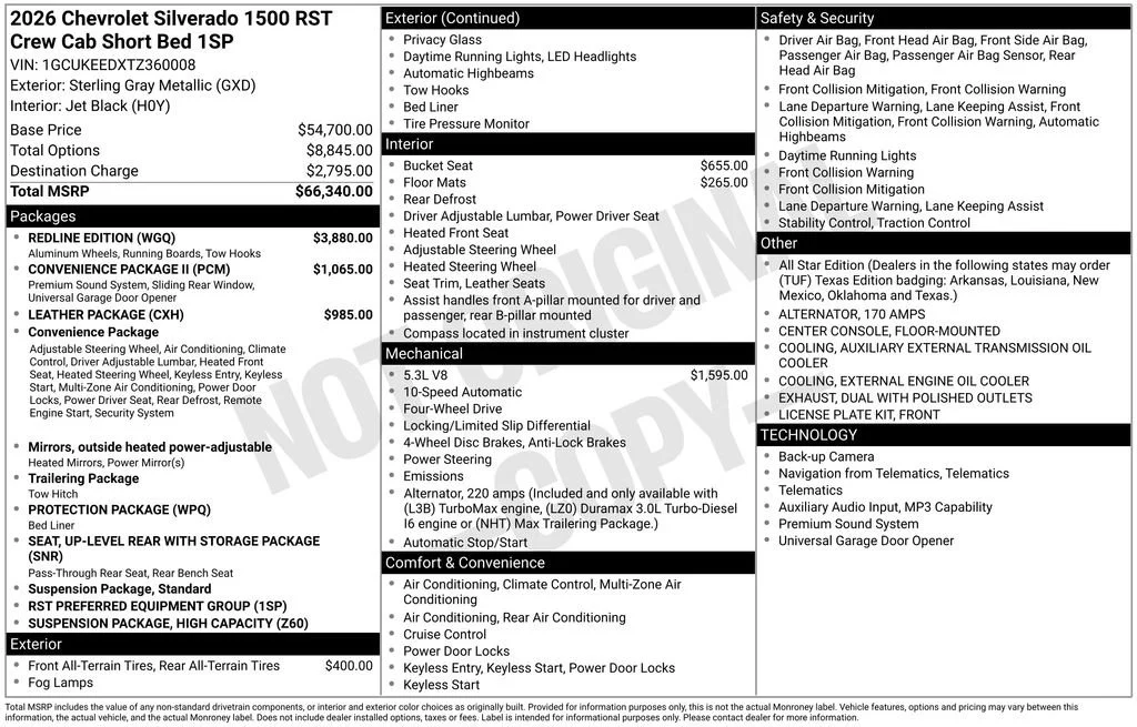 New 2026 Sterling Gray Metallic Chevrolet RST image 25