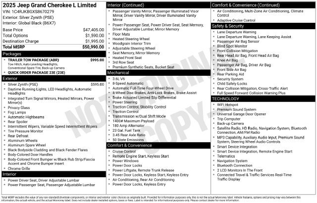Certified Used 2025 Silver Zynith Jeep Limited image 9