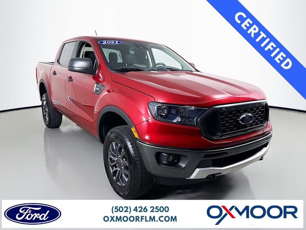 Used 2021 Rapid Red Metallic Tinted Clearcoat Ford XLT image 1