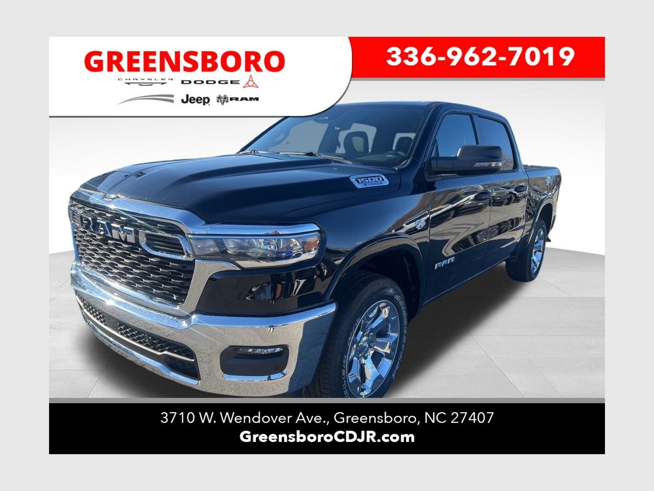 New 2026 Diamond Black Crystal Pearl-Coat Exterior Paint RAM Big Horn/Lone Star image 1