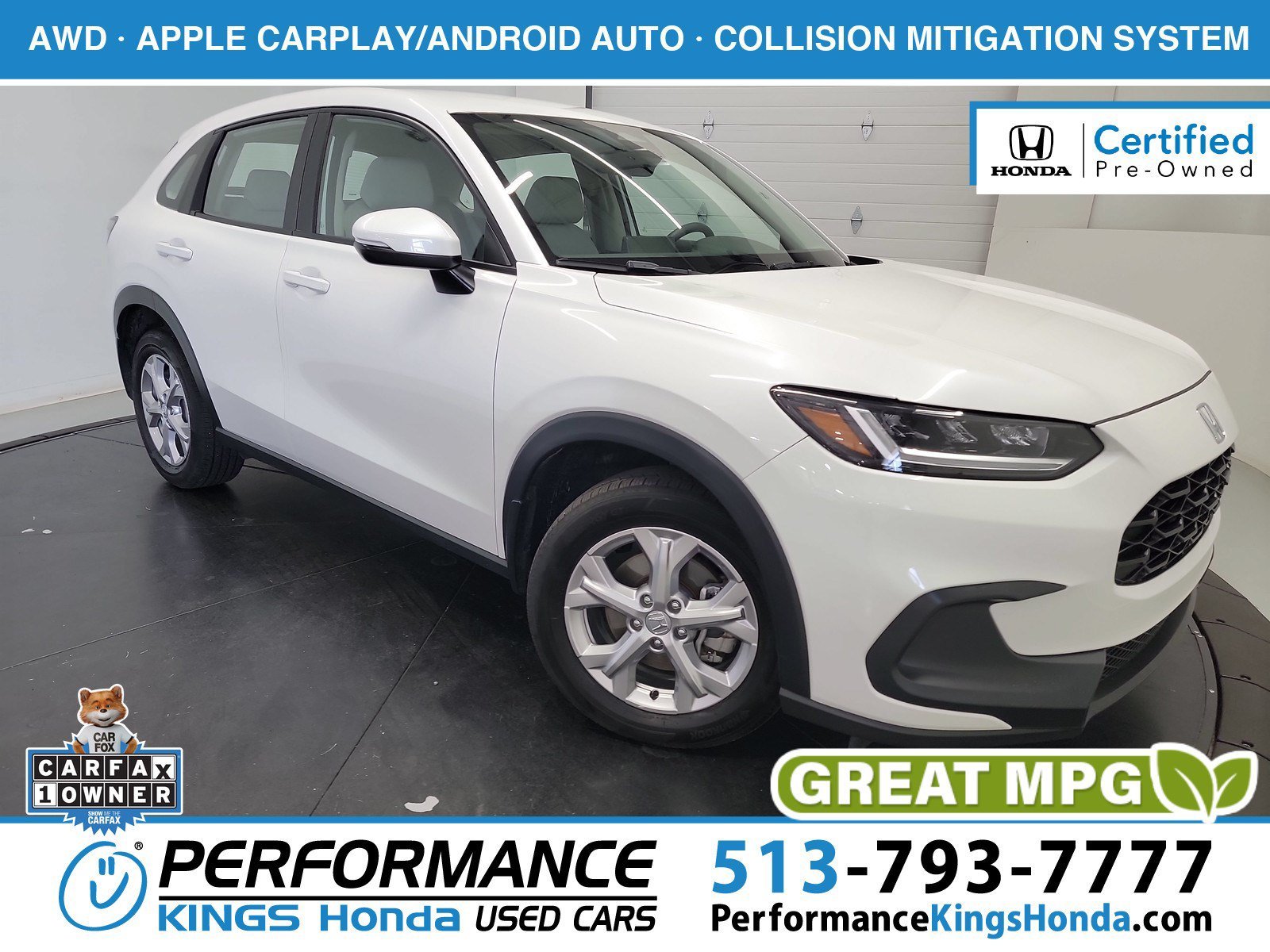 Certified Used 2024 Platinum White Pearl Honda LX image 1