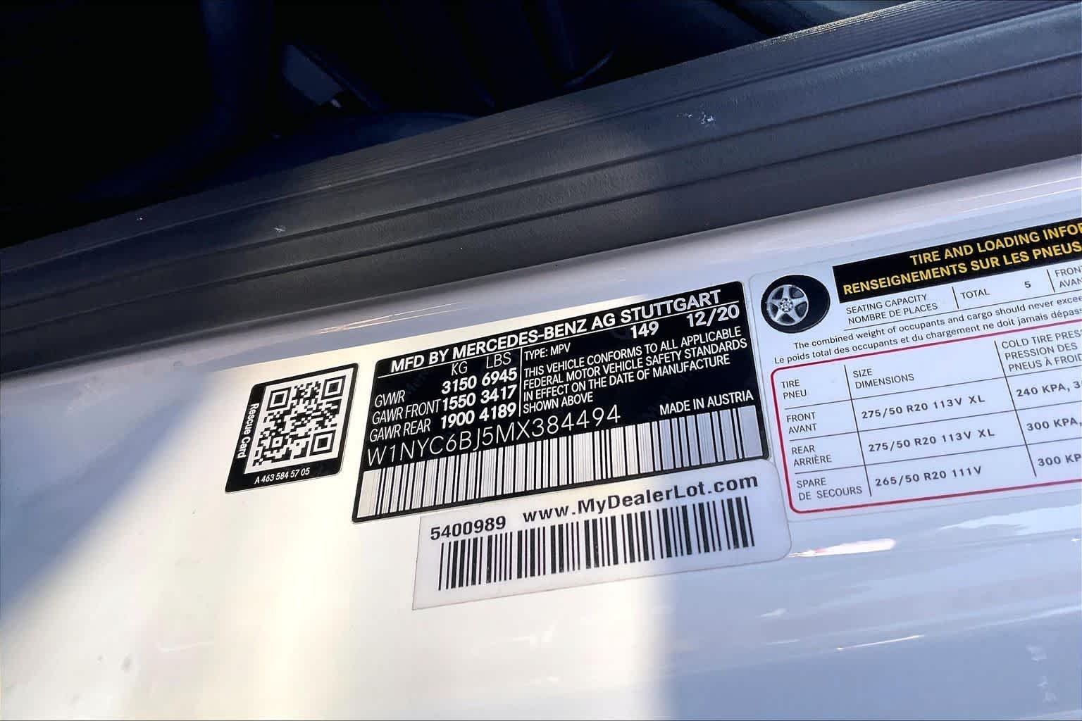 Certified Used 2021 Polar White Mercedes-Benz G 550 image 31