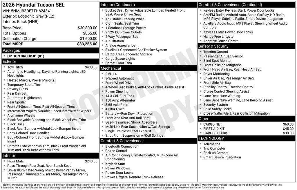 Used 2026 Gray Hyundai SEL image 33