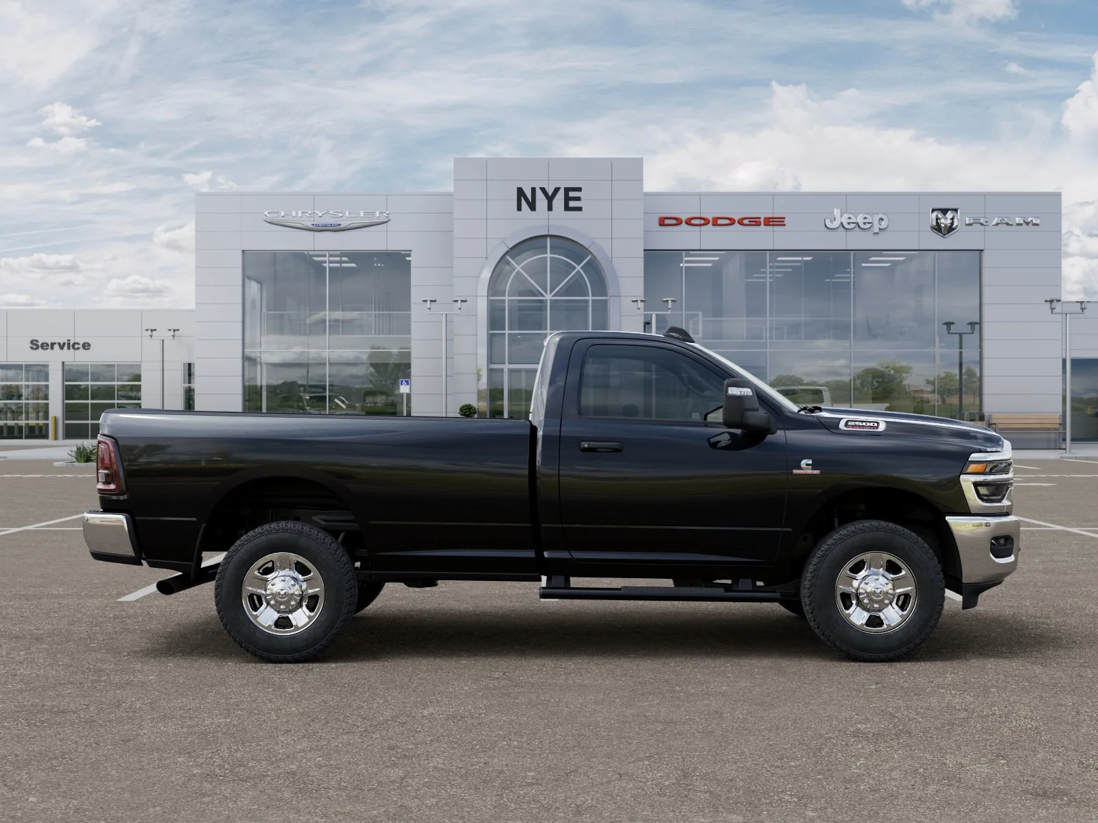 New 2026 Diamond Black Crystal Pearl-Coat Exterior Paint RAM Tradesman image 47
