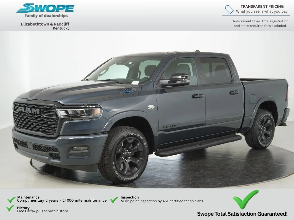 New 2026 Forged Blue Metallic Exterior Paint RAM Big Horn image 7