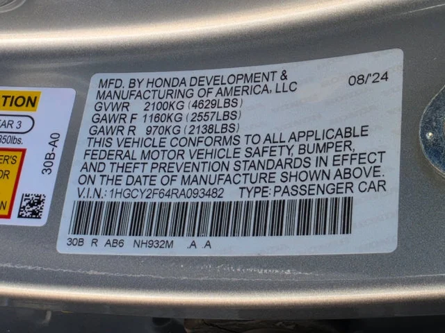 Certified Used 2024 Solar Silver Metallic Honda HYBRID EX-L image 35
