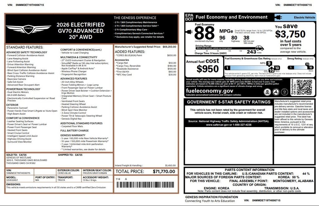 Used 2026 Blue Genesis Advanced image 3
