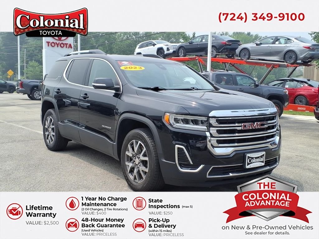 Used 2023 Ebony Twilight Metallic GMC SLE image 1