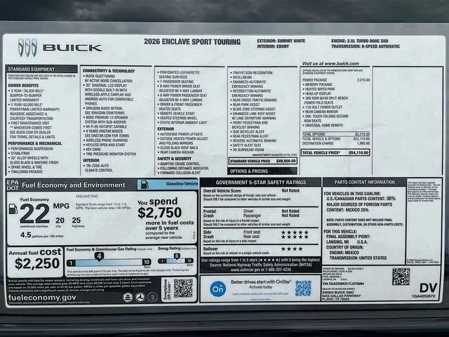 Used 2026 Summit White Buick Sport Touring image 21