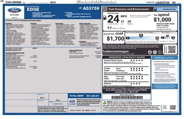 Used 2020 Red Ford Titanium image 29