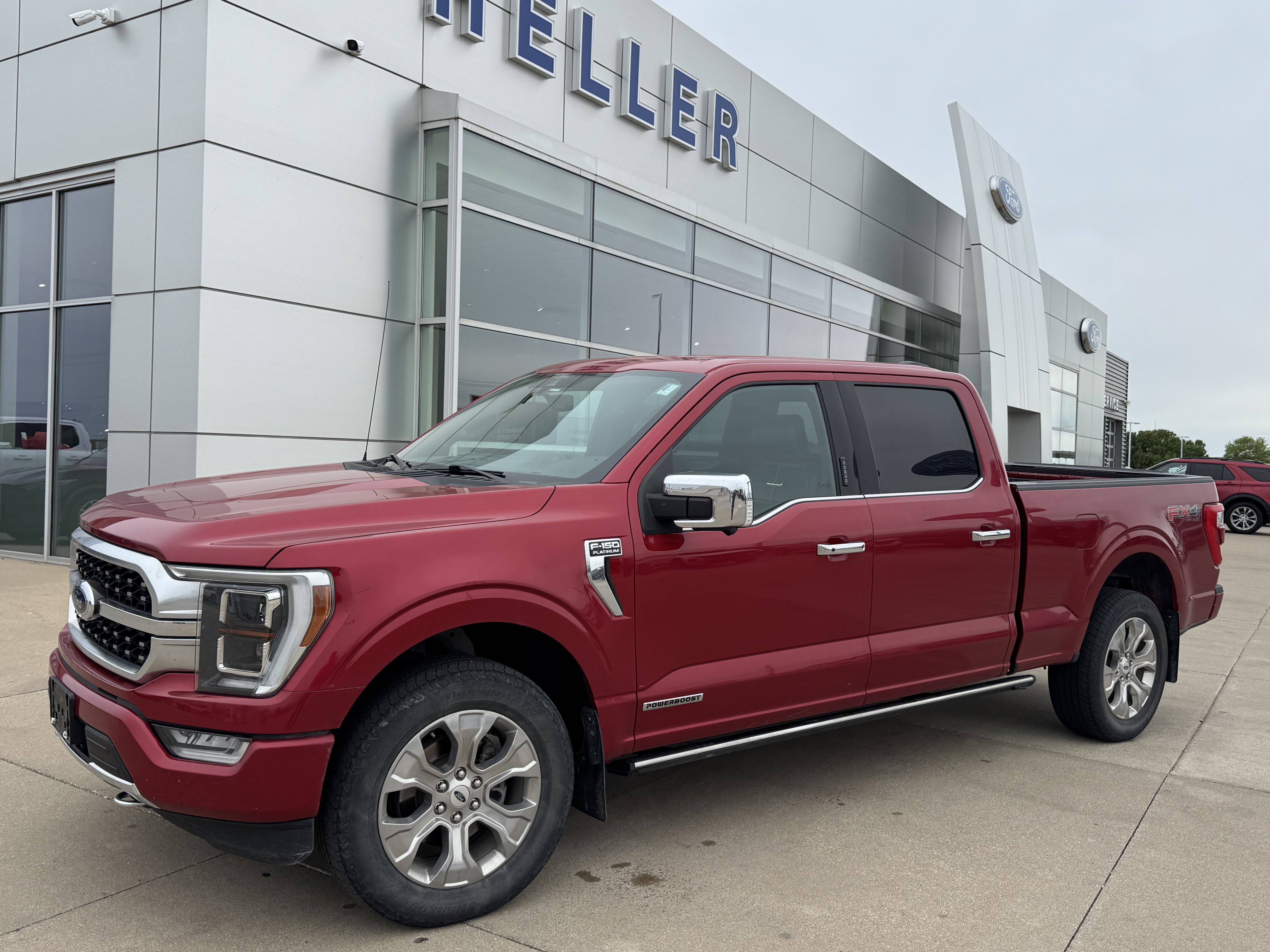 Used 2021 Rapid Red Metallic Tinted Clearcoat Ford Platinum image 3