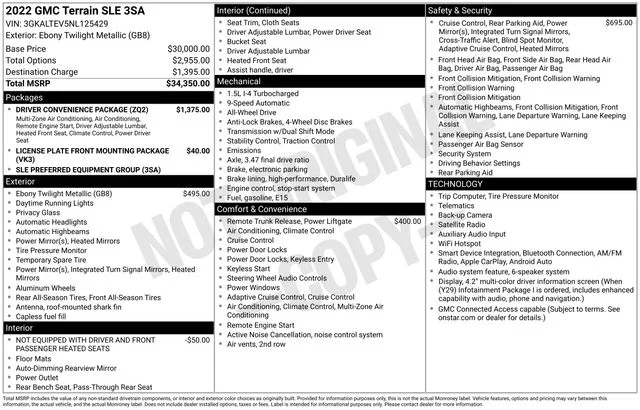 Used 2022 Ebony Twilight Metallic GMC SLE image 40